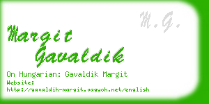 margit gavaldik business card